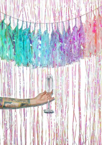 Mermaid Rainbow Tassel Banner