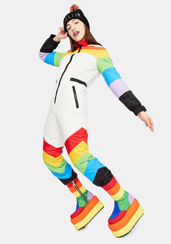 Sweet Retreat Rainbow Puffer Snowsuit
