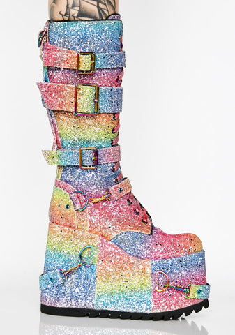 Sparkle Pony Platform Boots