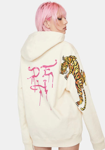 Ivory Fancy Tiger Hoodie