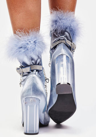 Royal Luv Me Or Hate Me Marabou Boots