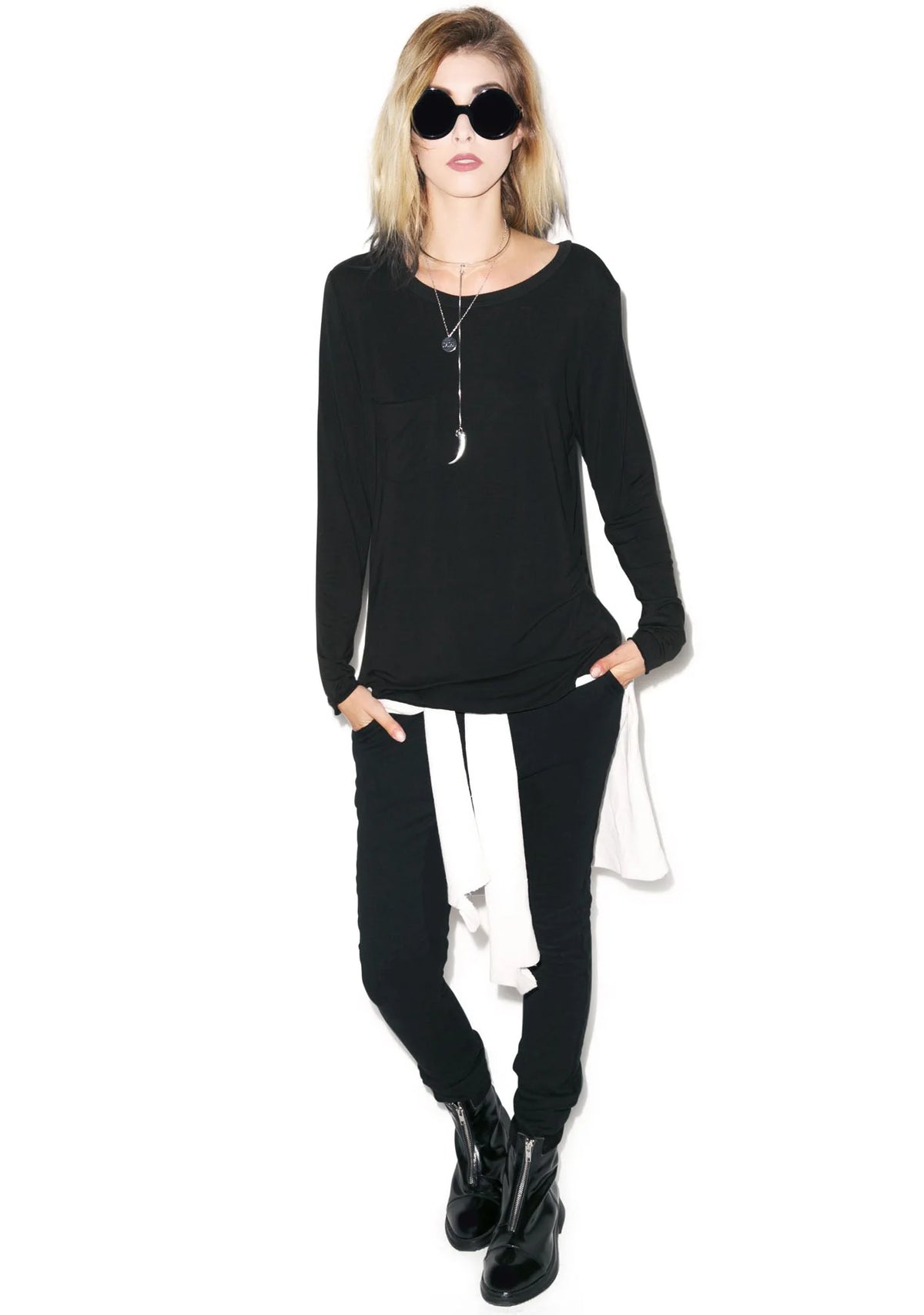 Long Lazy Tee - White