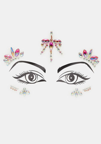 Pink Prissy Face Jewels