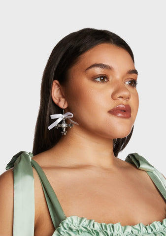 Acting Nice Bow Drop Earrings