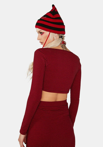 Max Courage Striped Crop Top