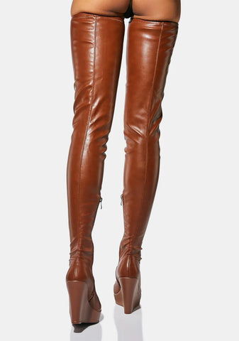 None Of Your Business Wedge Boots