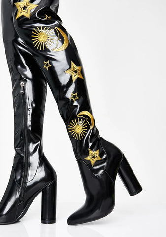 Onyx Astrid Thigh High Boots
