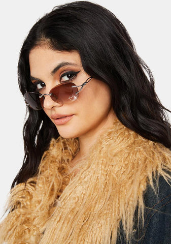 Dolly Amber Heart Sunglasses