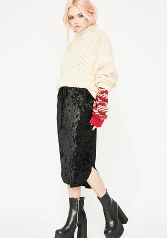 Sinful Straight Crushin' Midi Skirt
