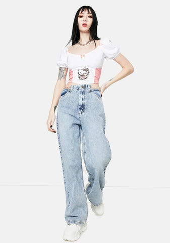 Hello Kitty Seamed Corset Top