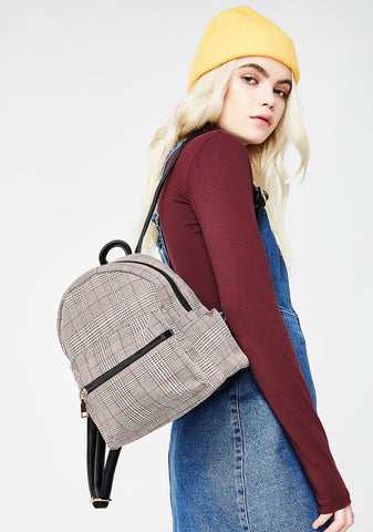 Skippin' Class Plaid Backpack