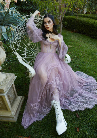 Lady Dance With Death Maxi Dress