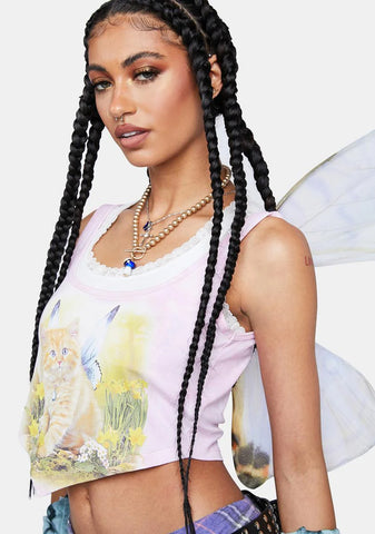 Kitten With Wings Bustier Top
