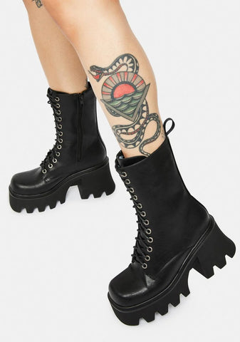 Rain Chunky Platform Ankle Boots