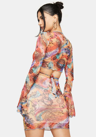 Very Iconic Mesh Skirt Set