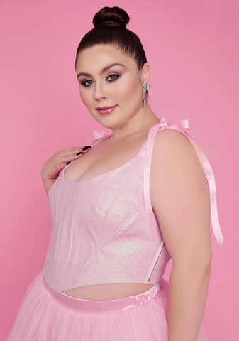 True Burlesque Baby Glitter Corset Top