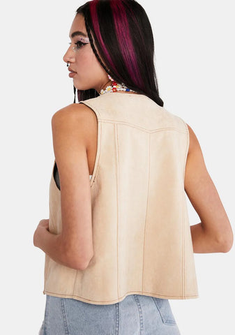 Main Street Rebel Faux Suede Vest