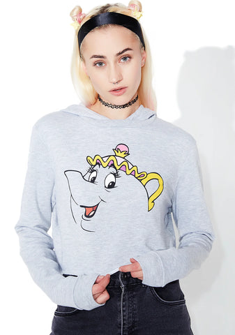 Mrs. Potts Cropped Hoodie