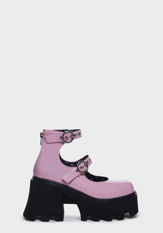 Pink Slow Jamz Platform Mary Janes