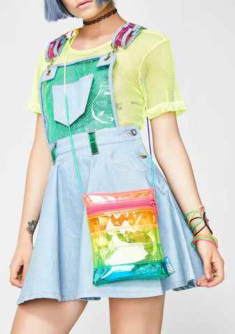 Vinyl Rainbow Crossbody Bag