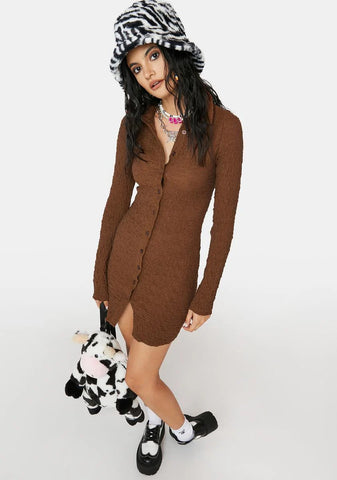 Chocolate All My Loving Mini Dress