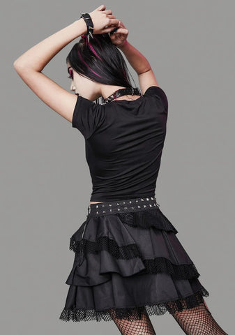 Shadow Dancer Layered Ruffle Skirt