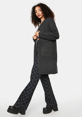 Misty Morning Blush Long Knit Cardigan