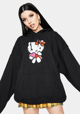 Hello Kitty Black Logo Hoodie