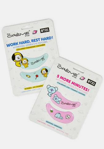 X BT21 Work Hard Rest Hard Under Eye Patches