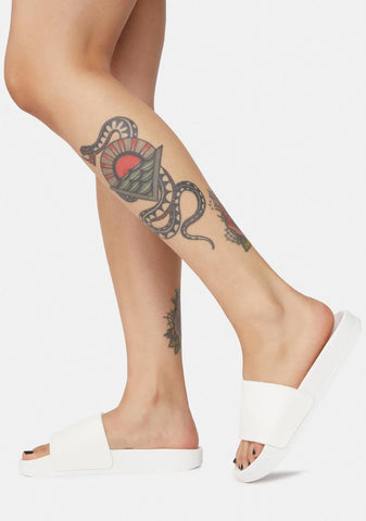 White Authentic Caius 2 Slides