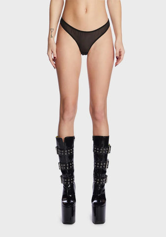 Earn My Present Bow Thong