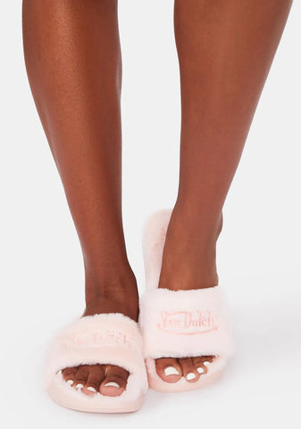 Blush Jax Fur Slides