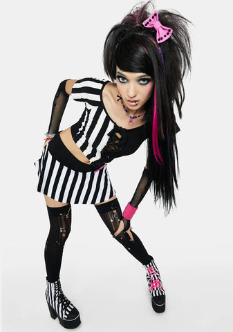 Dark Drop A Heart Platform Boots