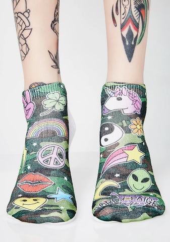 Patched 4 Life Ankle Socks