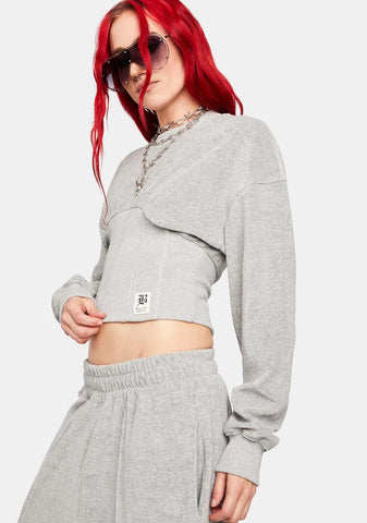 Terry Corset Sweatshirt