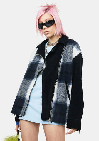 Lesson Learned Plaid Jacket