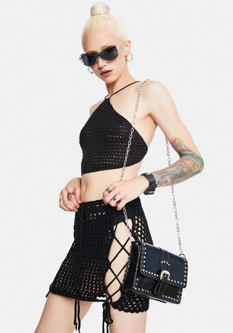 Stand Too Close Crochet Halter Top