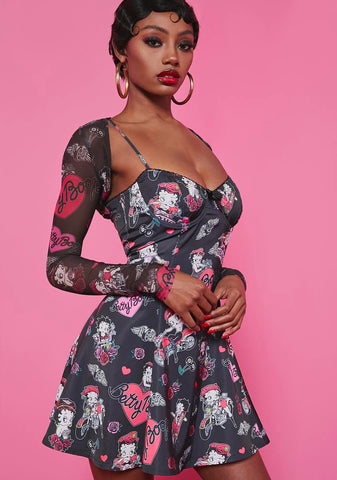 Tough Betty Mini Dress & Shrug Set