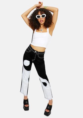 Peace N Luv Ribbed Cropped Tank Top