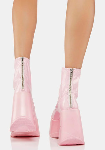 Pink Dynamite-100 Platform Boots