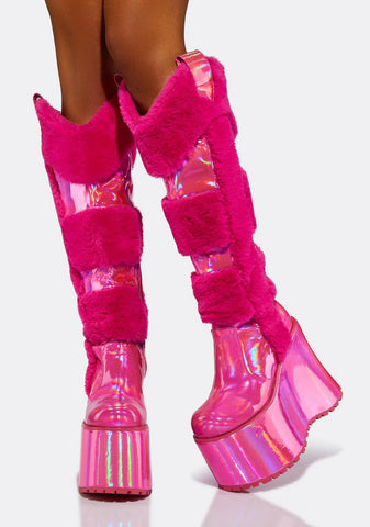 Snowy Rodeo Knee High Boots