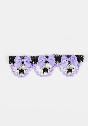 Starry Eyed Star And Bow Choker