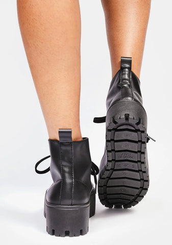 Black Siron Platform Sneakers