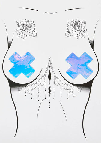 Leeloo 2.0 Clear Iridescent X Factor Pasties