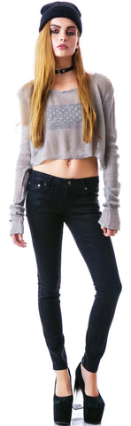 Wax Coated Stretch Junkie Jeans