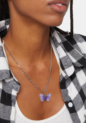 Travel Safe Butterfly Charm Necklace