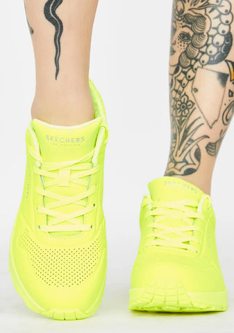 Yellow Neon Nights Uno Sneakers