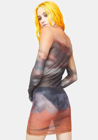 Clap For Me Mesh Mini Dress