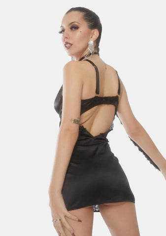 Allegra Satin And Lace Babydoll