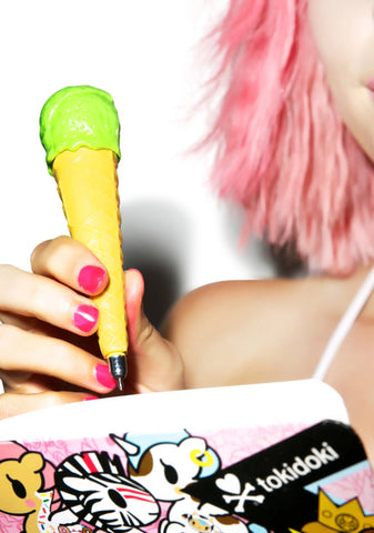 Single Scoop Ice Cream Pen - Yellow